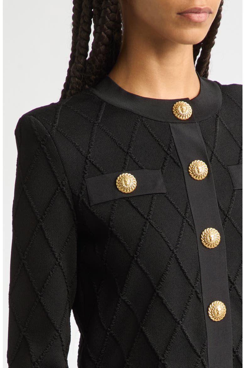 Milano Stitch Cardigan, Alternate, color, 0PA BLACK