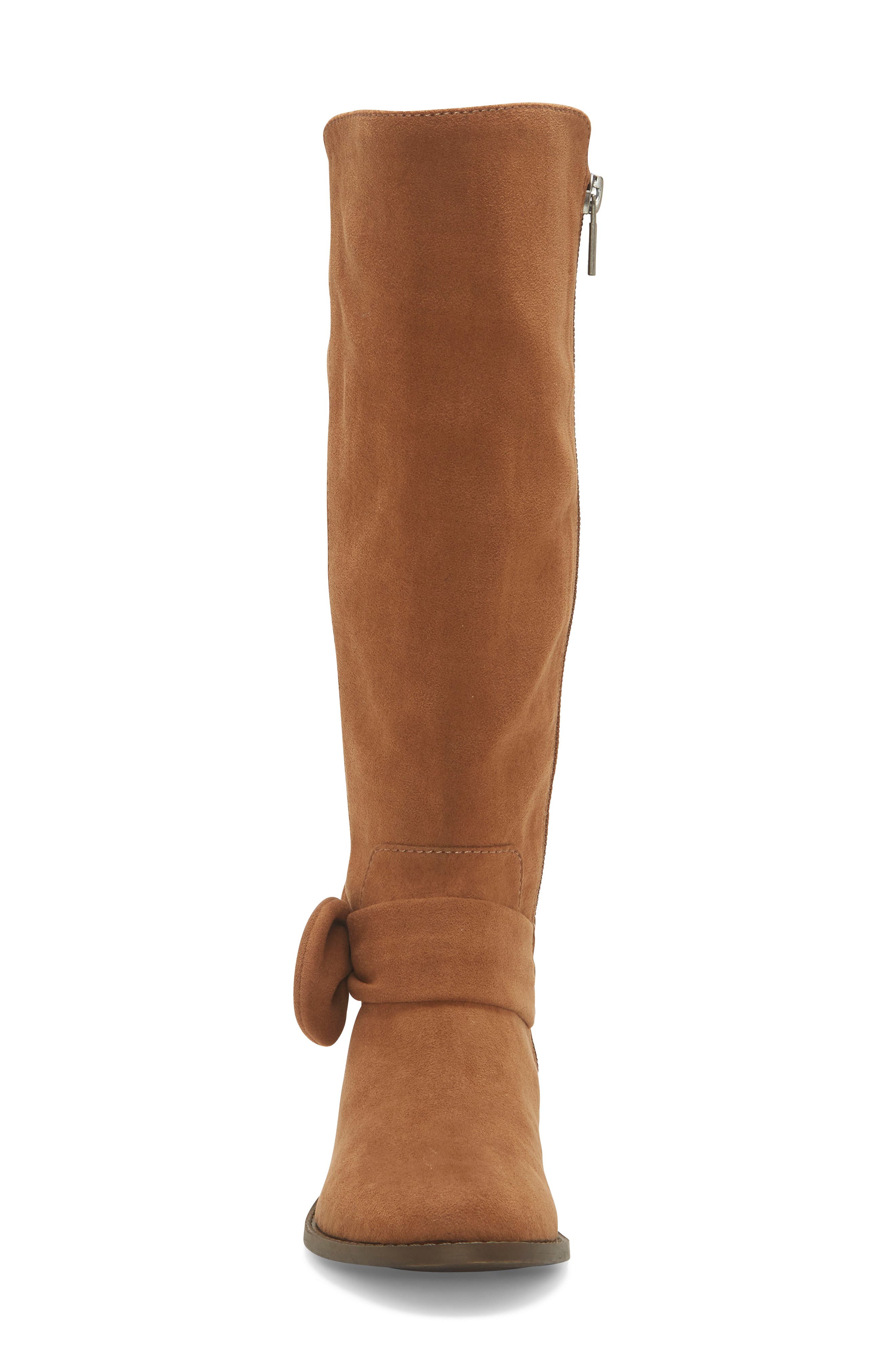 Luschia Tall Bow Boot, Alternate, color, MOLASSES