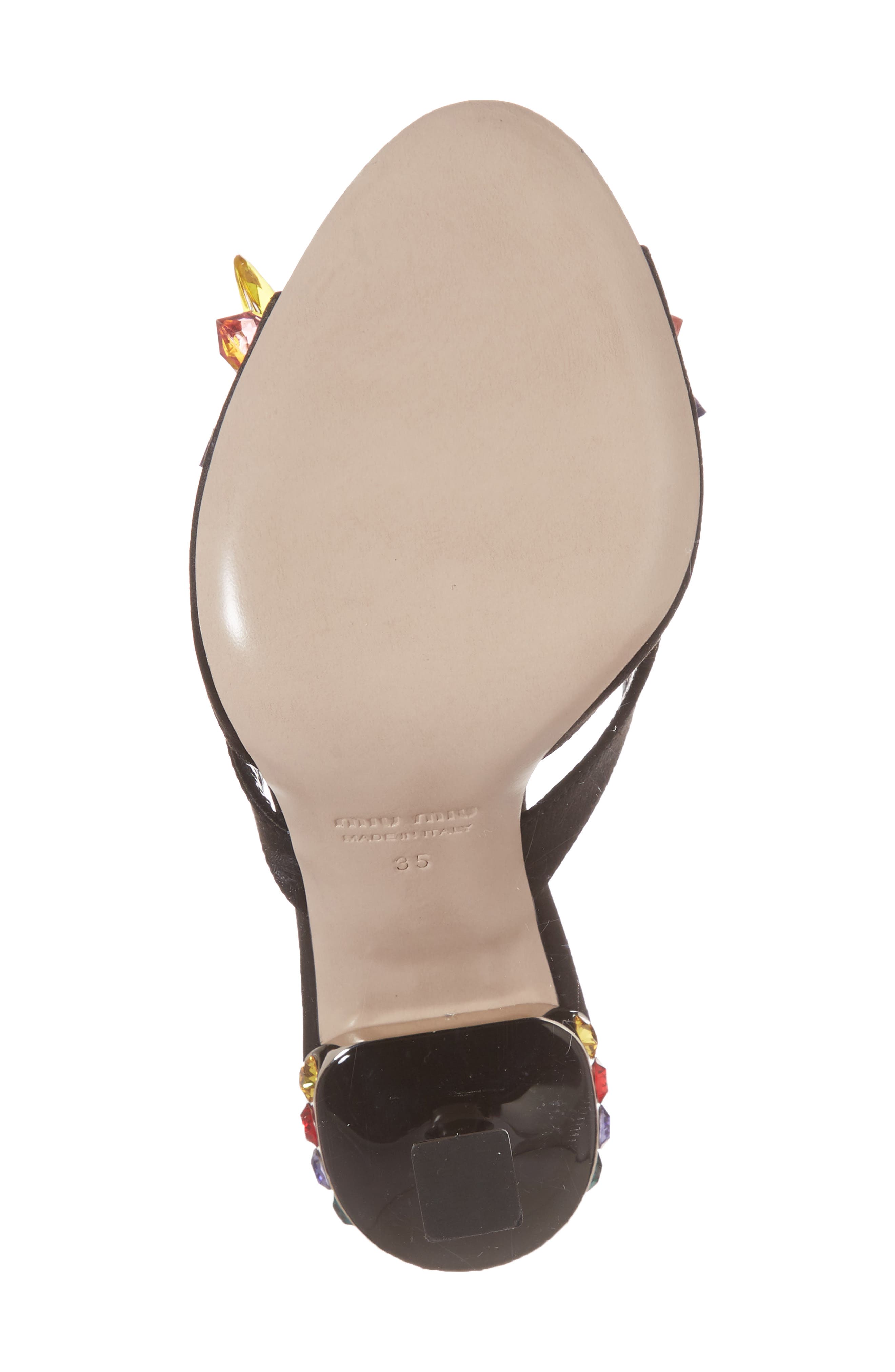 Miu Miu Crystal Embellished Mule, Alternate, color, 
