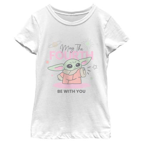 Girl's Star Wars The Mandalorian Grogu May The Fourth  Graphic T-Shirt