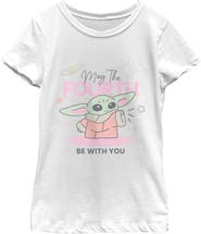 Star Wars: The Mandalorian Girl's Star Wars The Mandalorian Grogu May The Fourth  Graphic T-Shirt