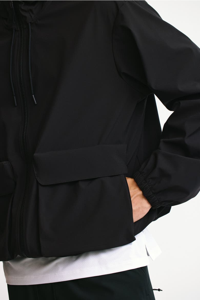 Regular-Fit Water-Repellent Softshell Jacket, Alternate, color, Black