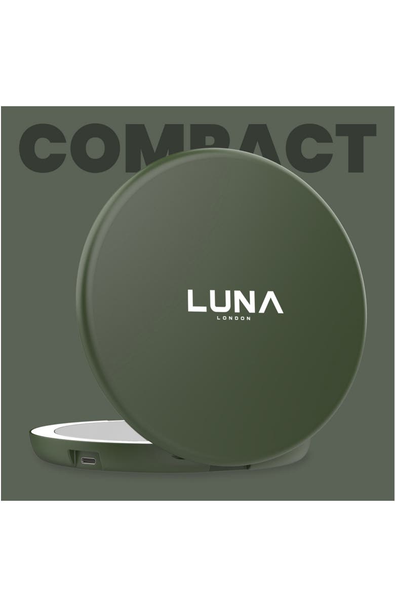 LUNA London COMPACT Mirror in Various Colors, Alternate, color, Forest Green