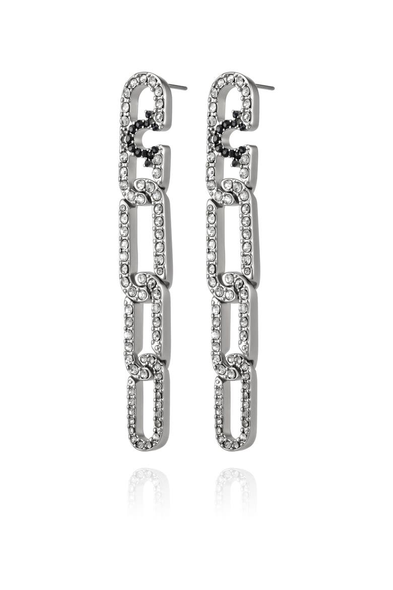Linear Earrings, Alternate, color, Silver