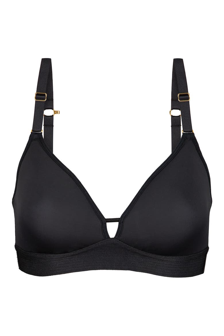 The Spacer T-Shirt Bra, Alternate, color, JET BLACK