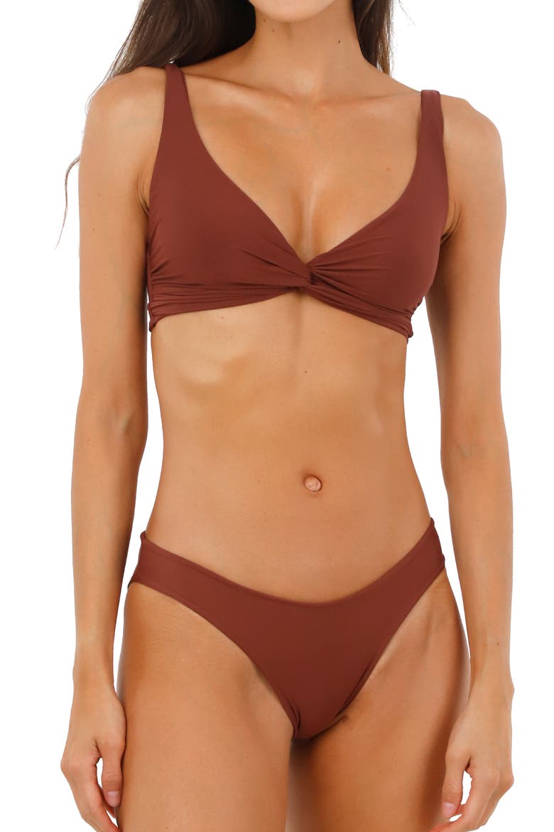 Neo Paramount Bikini Bottoms, Alternate, color, BARN RED