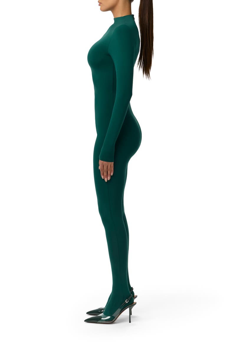 Long Sleeve Closed Toe Jumpsuit, Alternate, color, EMERALD