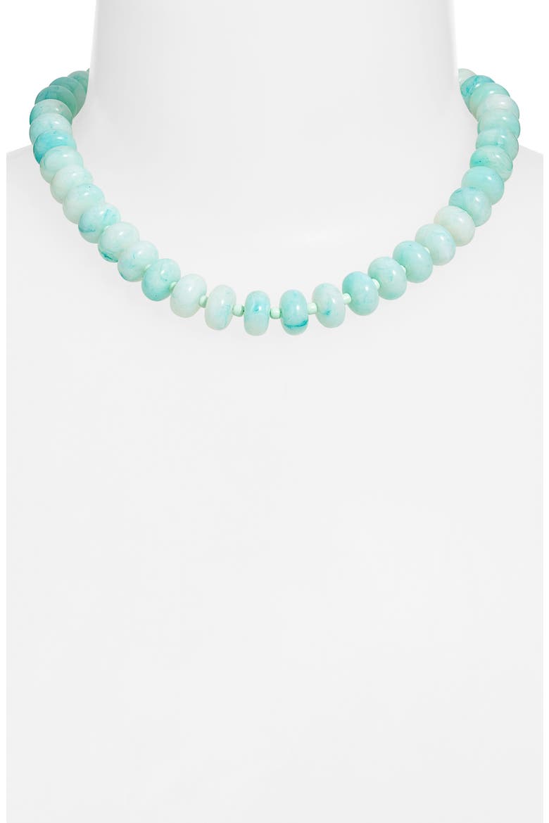 12mm Beaded Necklace, Alternate, color, LIGHT GREEN- GOLD
