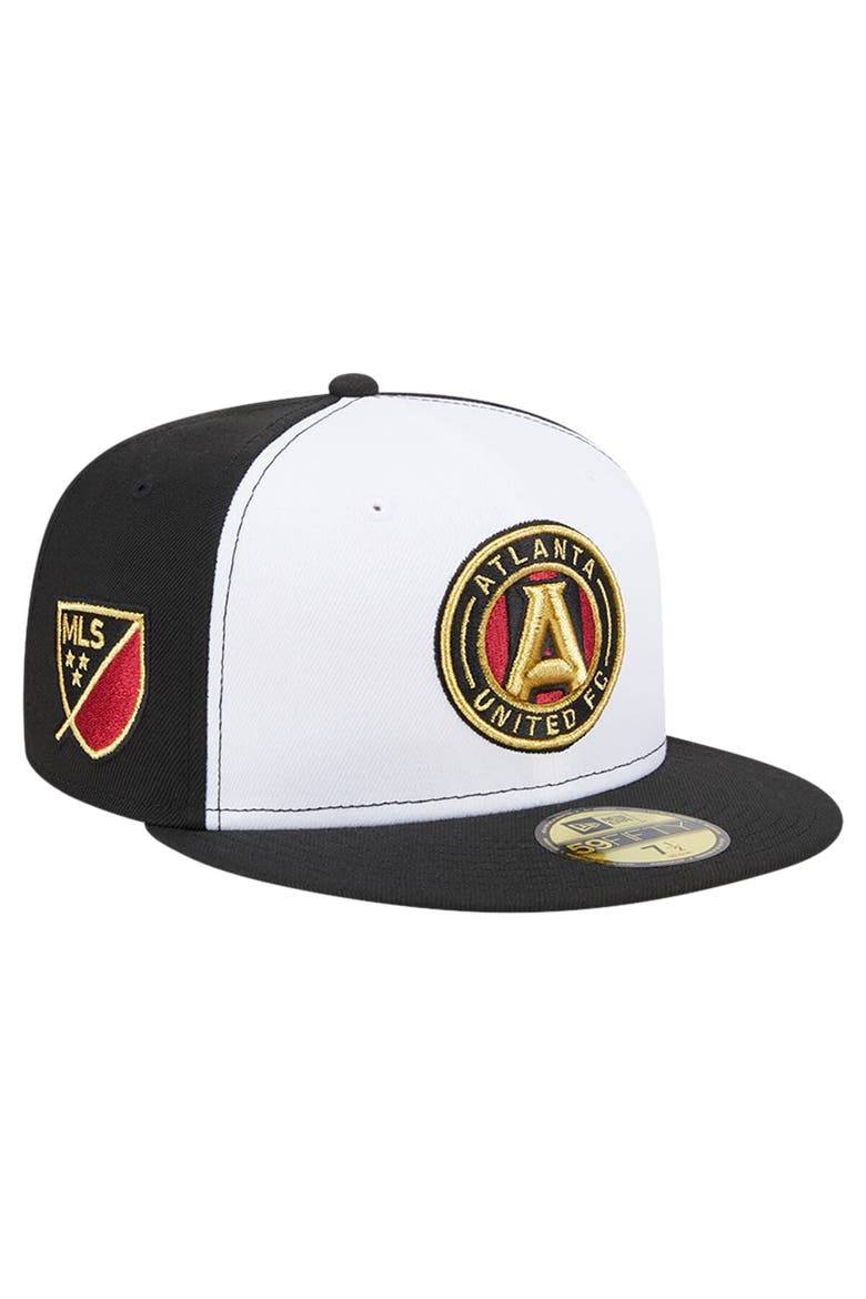 Men's New Era White/Black Atlanta United FC 2024 Kick Off Collection 59FIFTY Fitted Hat, Main, color, White