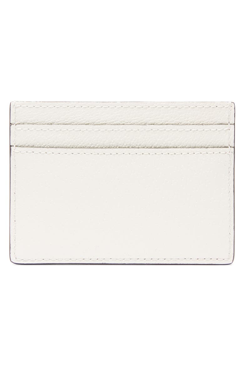Ophidia Leather Card Case, Alternate, color, MYSTIC WHITE/ BLUE RED BLUE