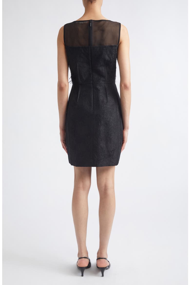 Textured Fray Jacquard Minidress, Alternate, color, BLACK