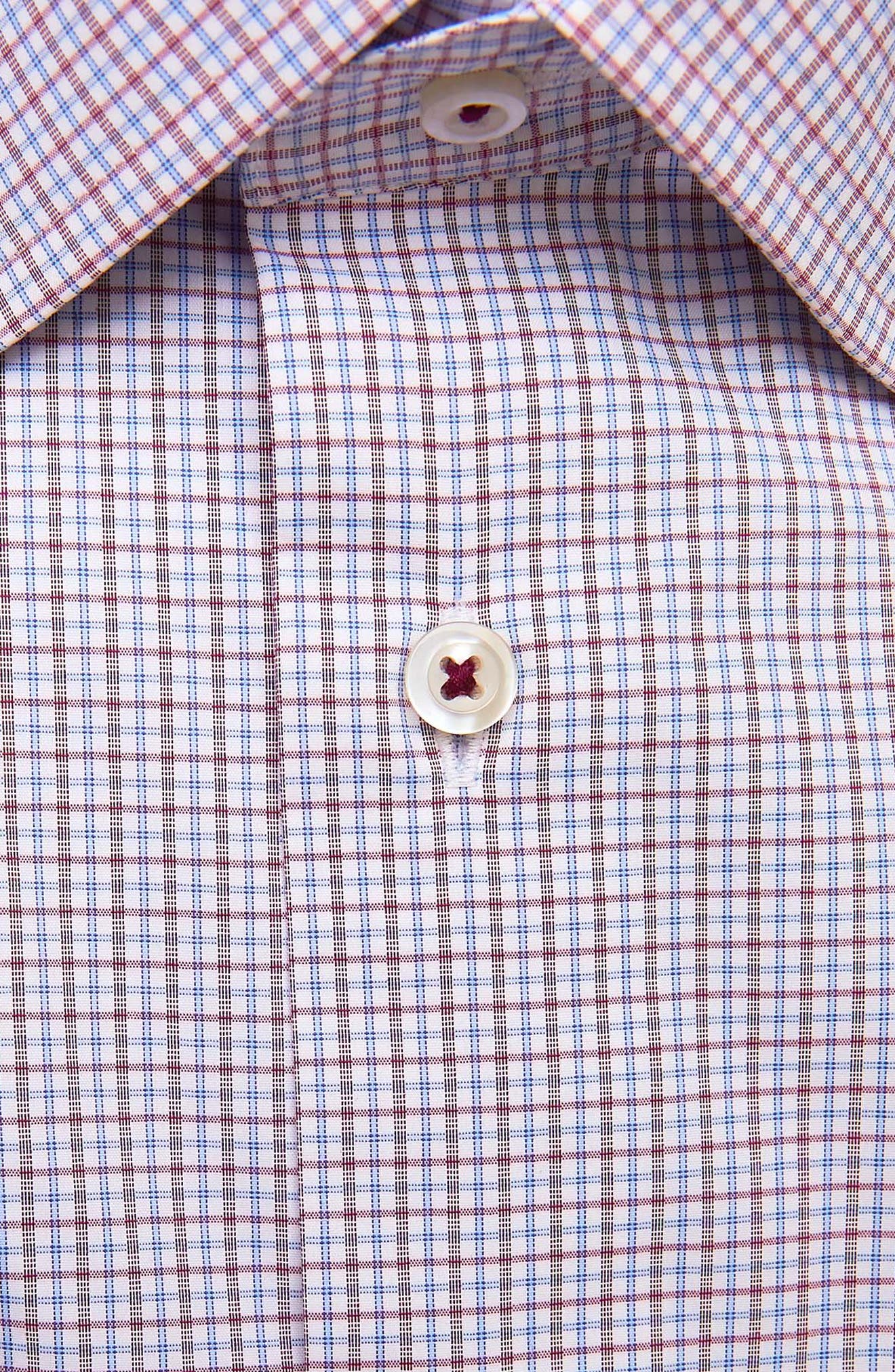 David Donahue Trim Fit Performance Check Dress Shirt (Men) | Nordstromrack