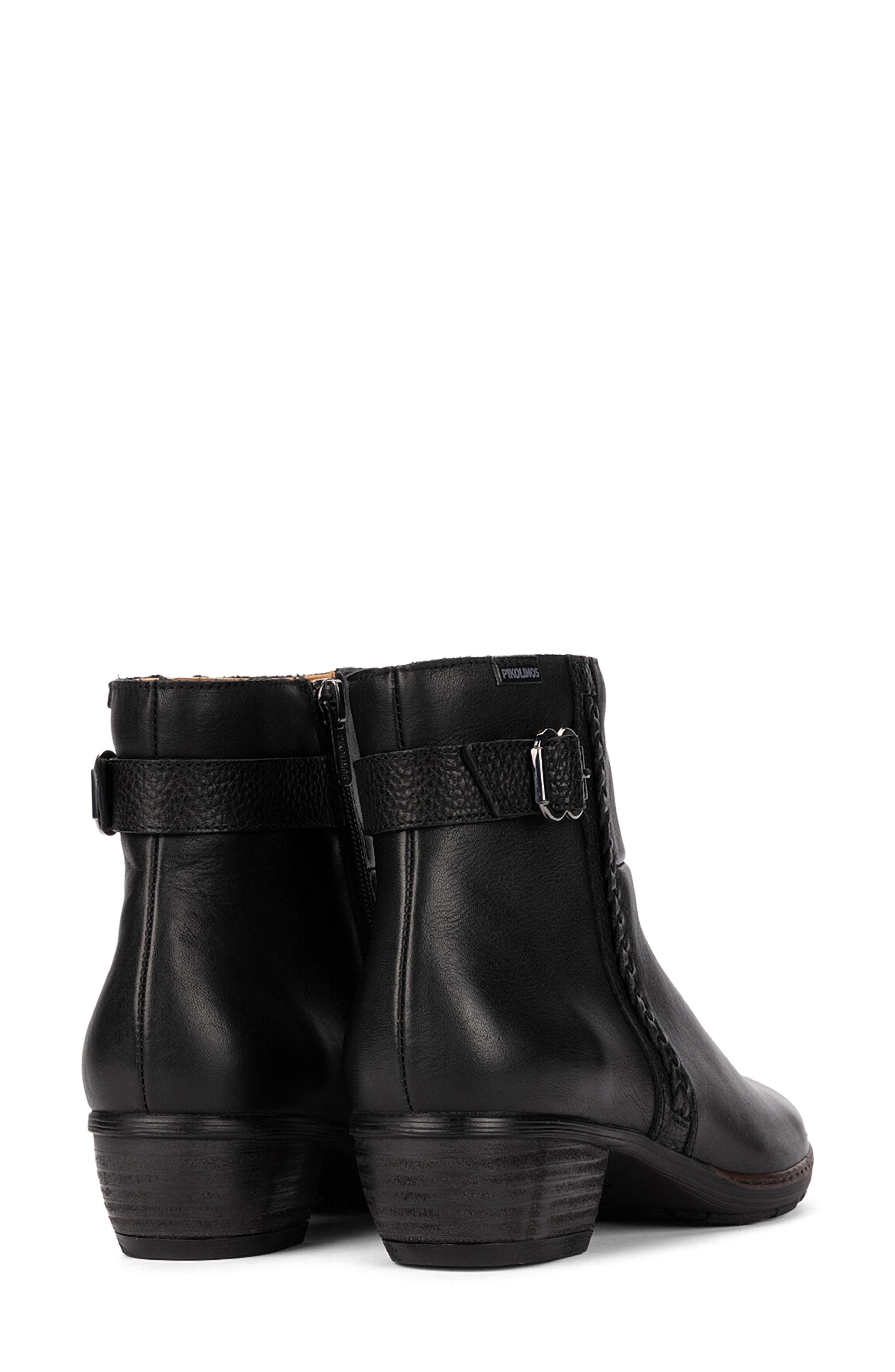 Utiel Leather Bootie, Alternate, color, BLACK