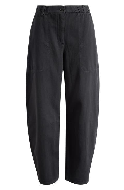 Organic Cotton Ankle Barrel Leg Pants (Regular & Petite)
