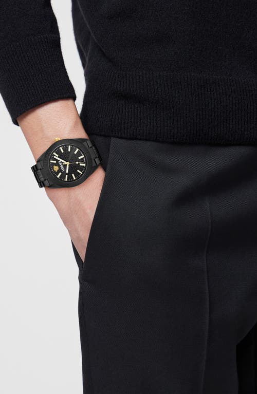 Versace V-dome Bracelet Watch, 42mm In Black
