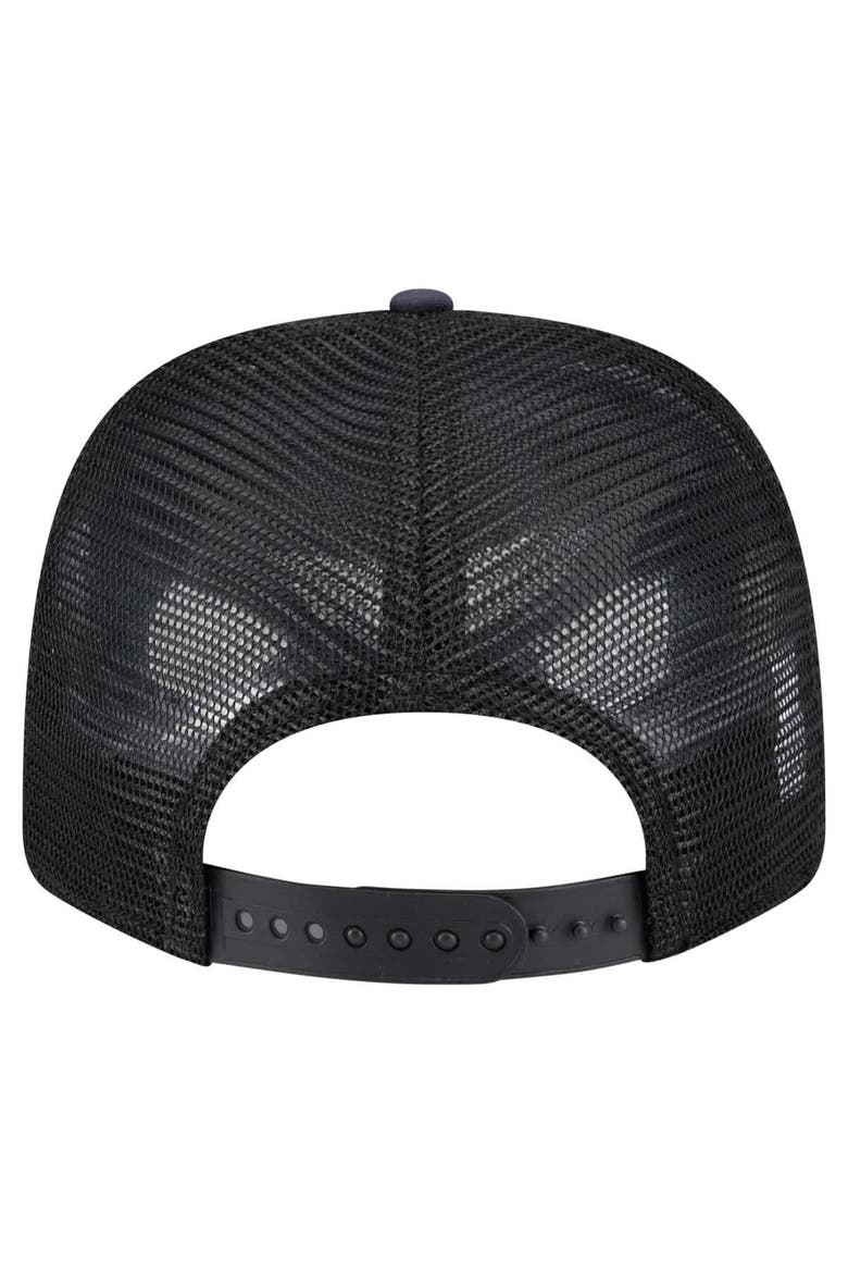 Men's New Era  Navy/Black Carolina Panthers Adventure Drinks Pattern 9SEVENTY Stretch-Snap Hat, Alternate, color, Navy