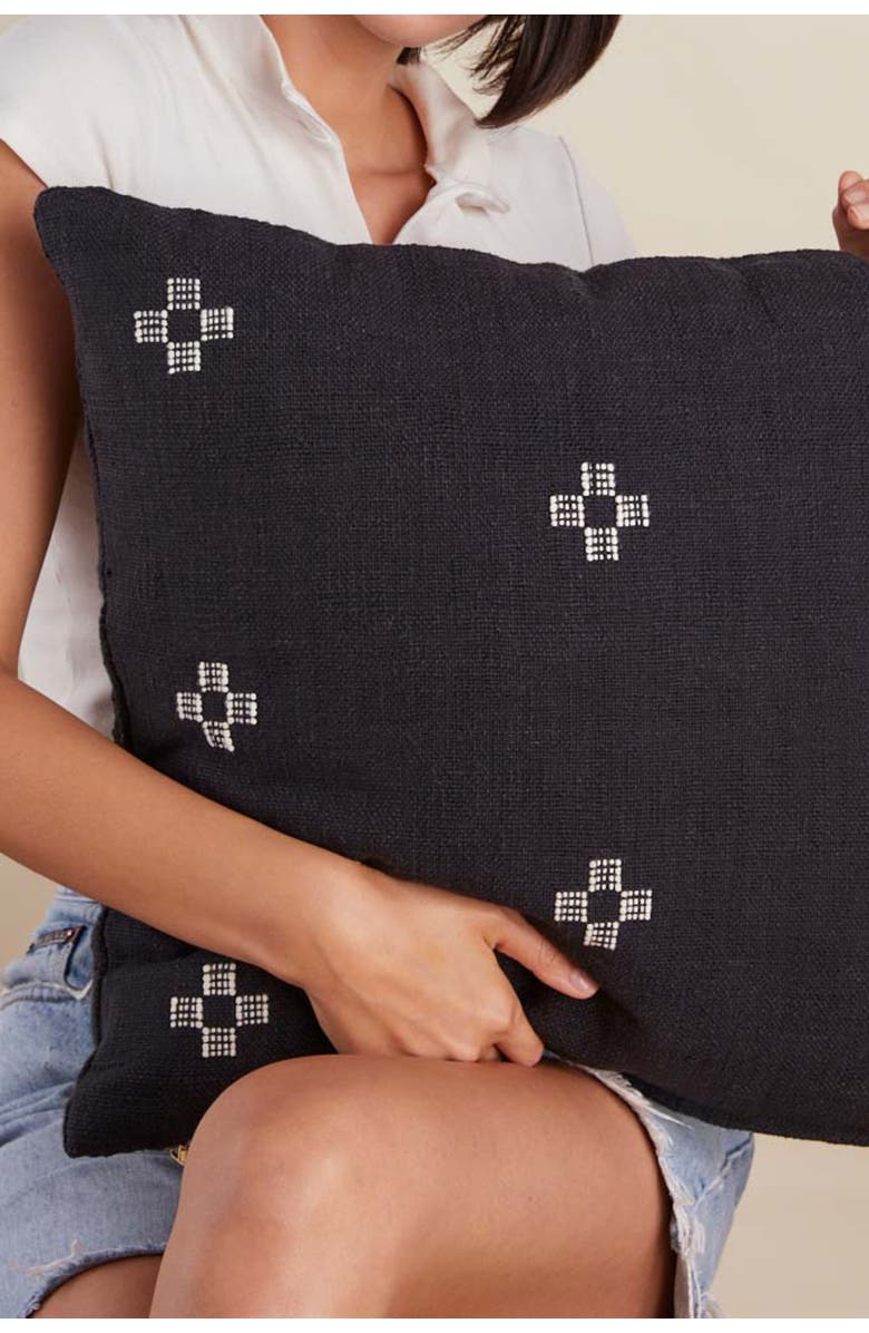 Pillowpia Marguerite Pillow Cover, Alternate, color, Black