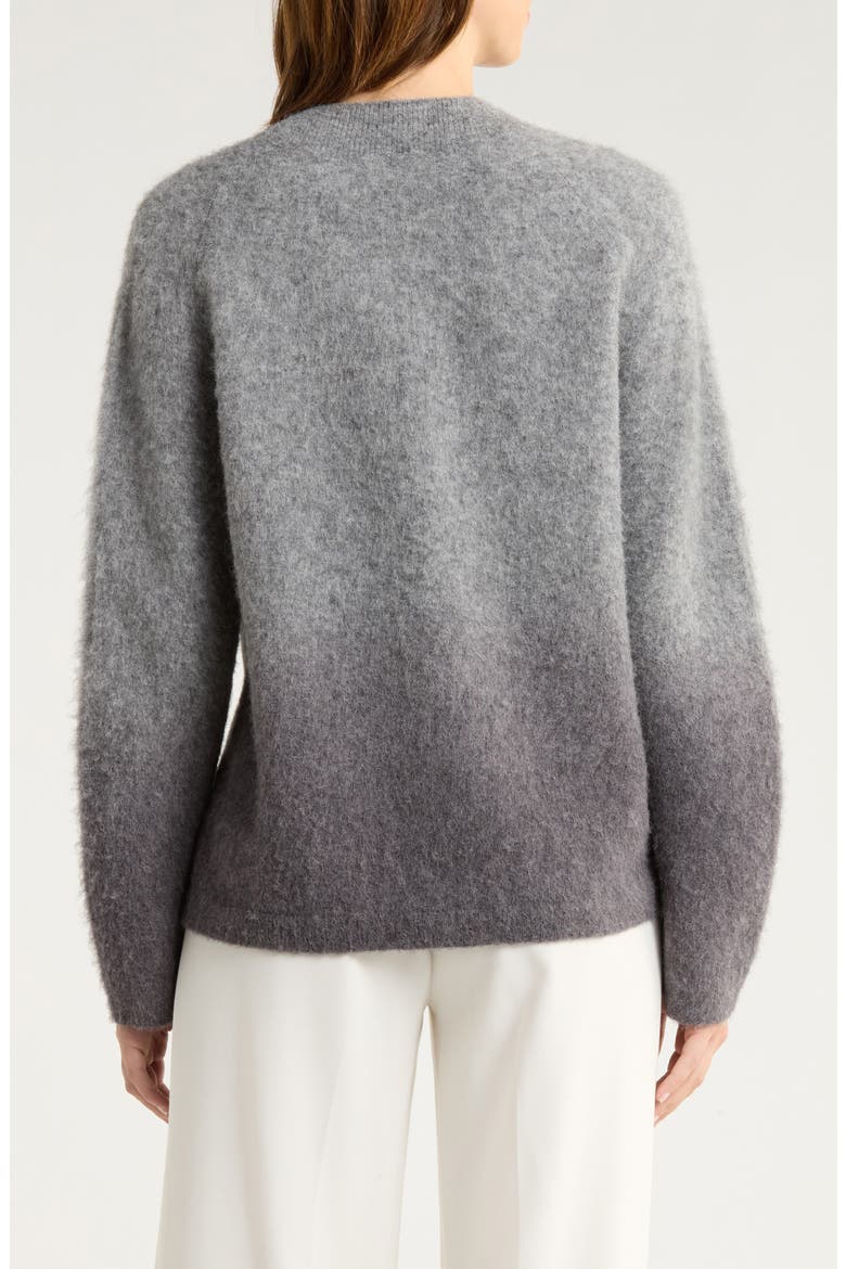 Ombré Brushed Alpaca & Wool Blend Sweater, Alternate, color, GREY OMBRE