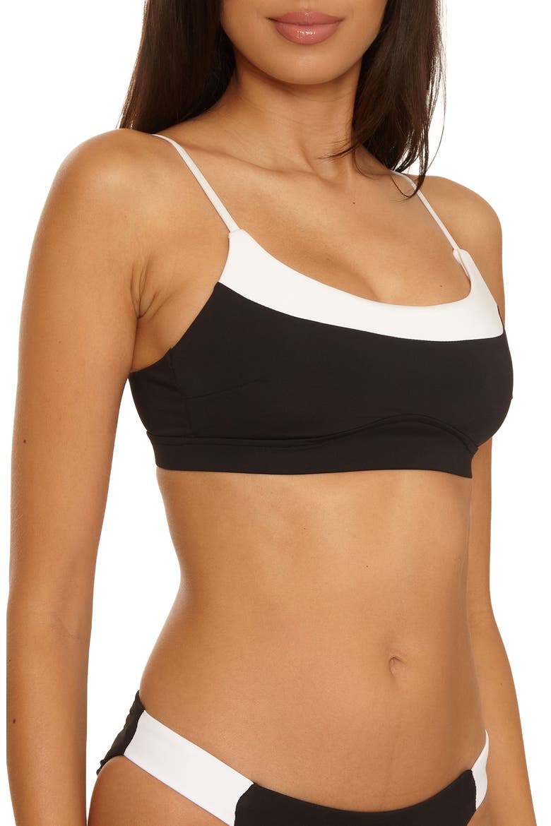 Sport Mode Bralette Bikini Top, Alternate, color, BLACK