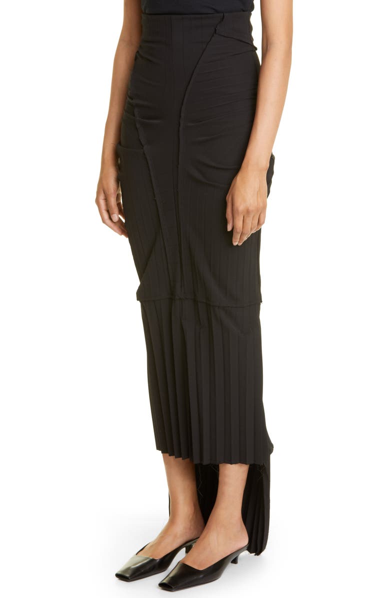 Talia Byre Patched Raw Seam Pencil Skirt, Alternate, color,