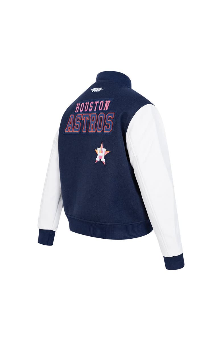 PRO STANDARD Women's Pro Standard Navy Houston Astros Game Day Classics Wool Varsity Jacket, Alternate, color, Navy