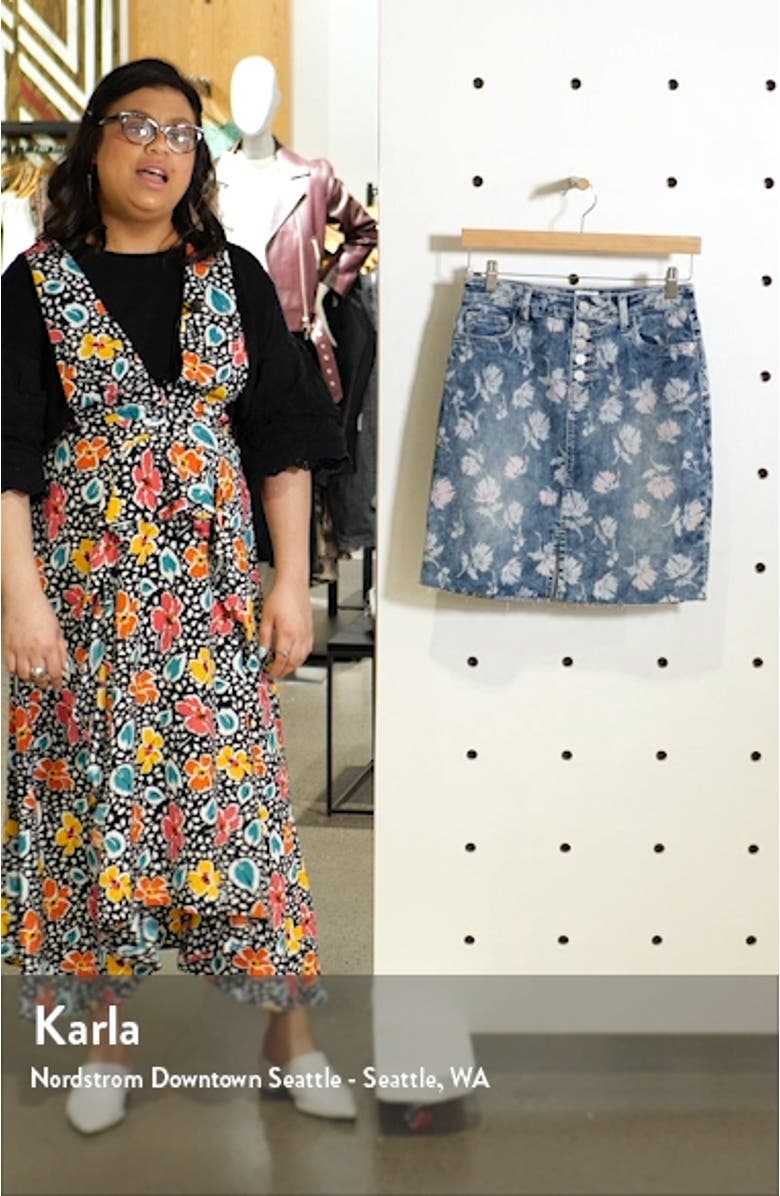 Floral Denim Miniskirt, sales video thumbnail