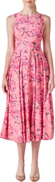 Endless Rose Floral Print Sleeveless Midi Dress