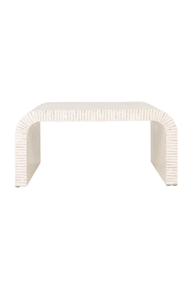 Olive Grove Waterfall Coffee Table, Alternate, color, White