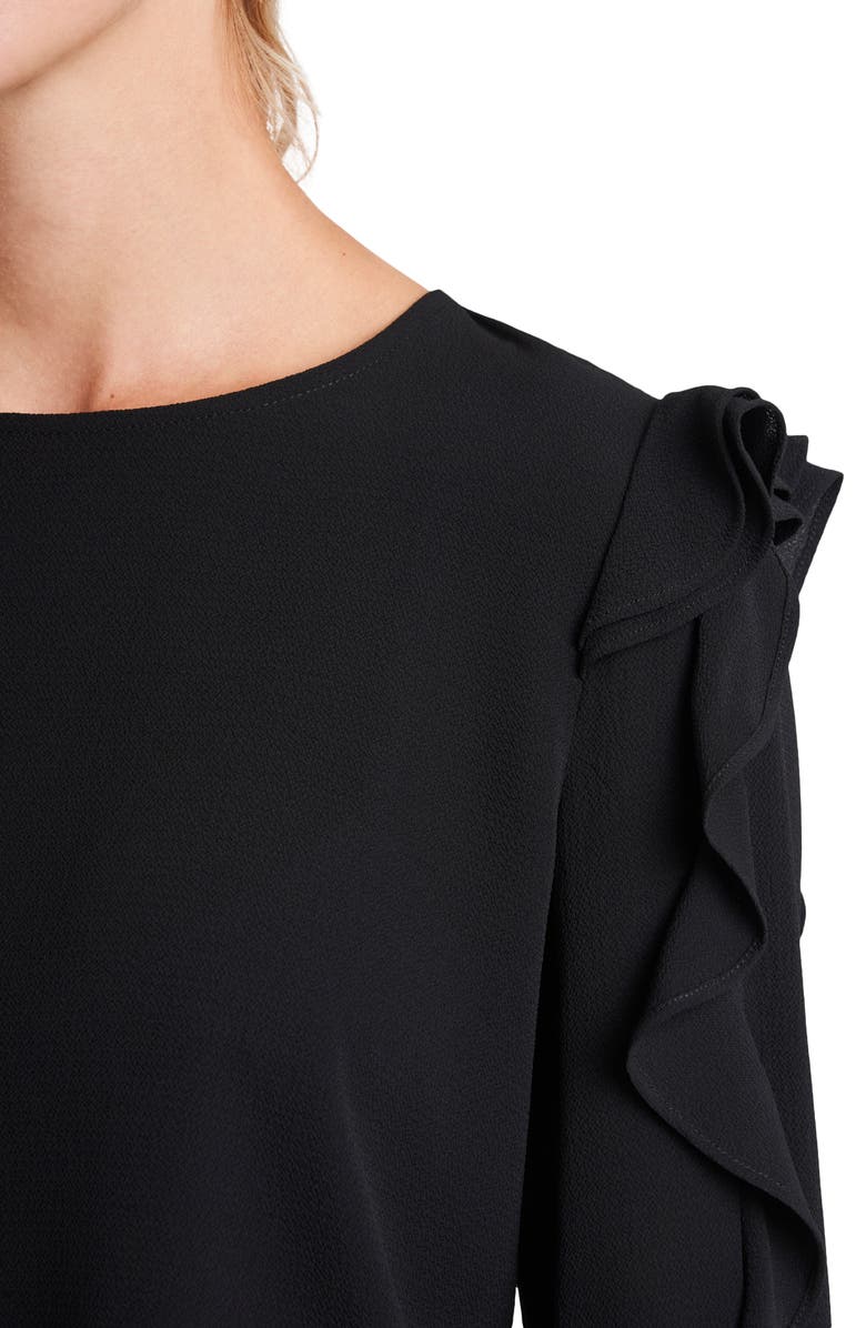CeCe Ruffle Sleeve Crepe Top, Alternate, color, 