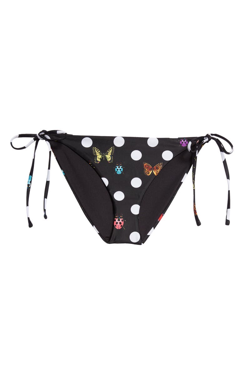 Versace x Dua Lipa Butterfly Print Triangle Bikini Bottoms, Alternate, color,