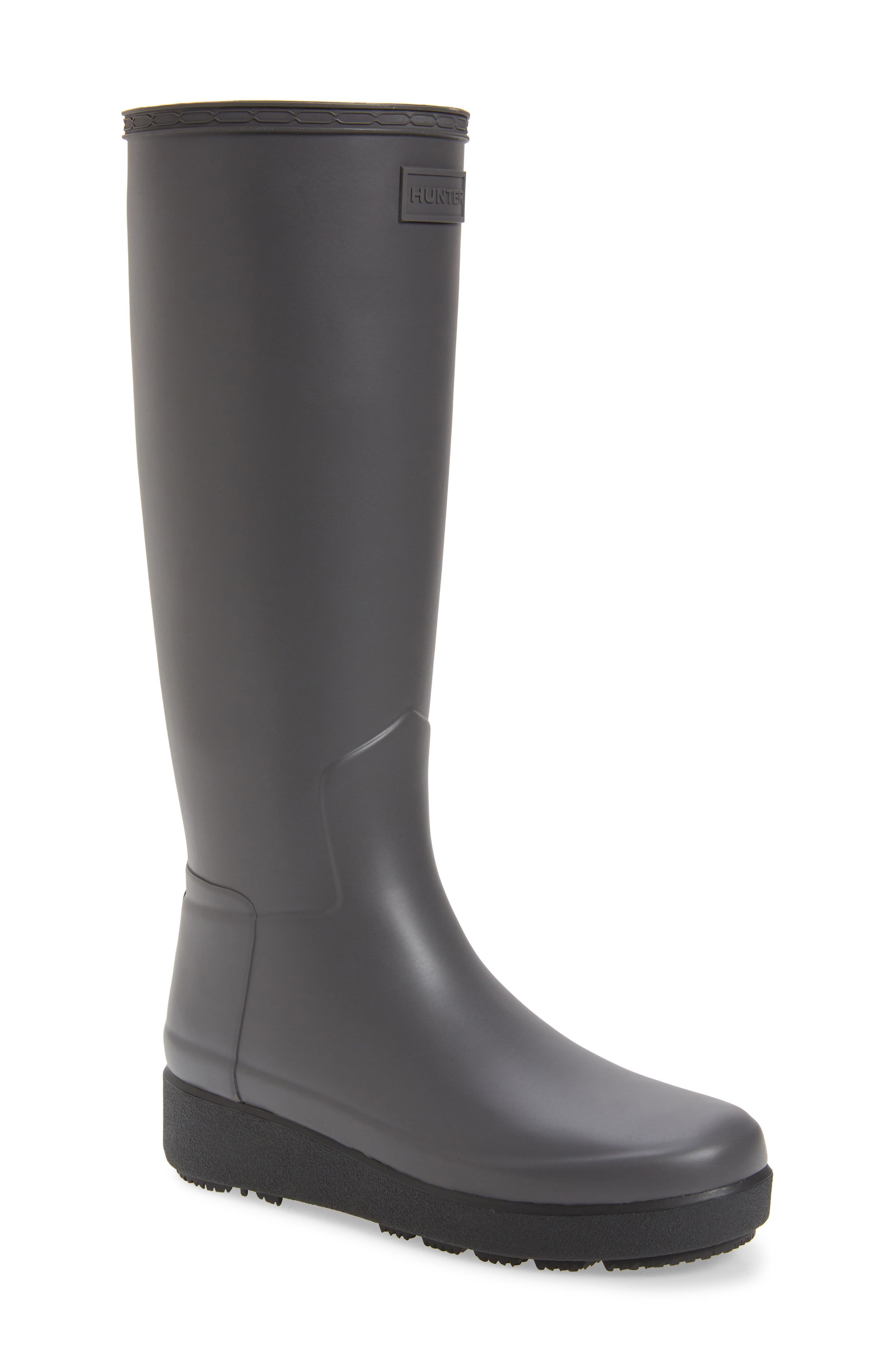 Refined Creeper Tall Rain Boot, Main, color, STRATUS