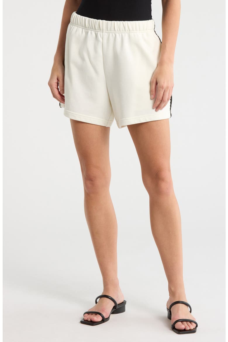 Blanket Stitch Terry Shorts, Main, color, CHALK
