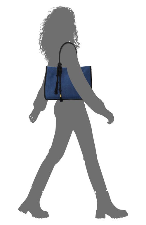 Vince Camuto Orla Denim Tote In Blue