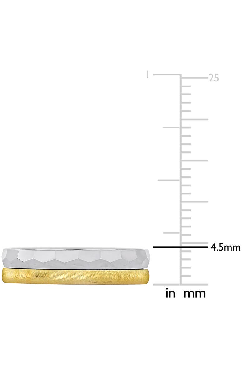 Julianna B. Half Hammered Finish Wedding Band 14k Two-Tone, Alternate, color, 
