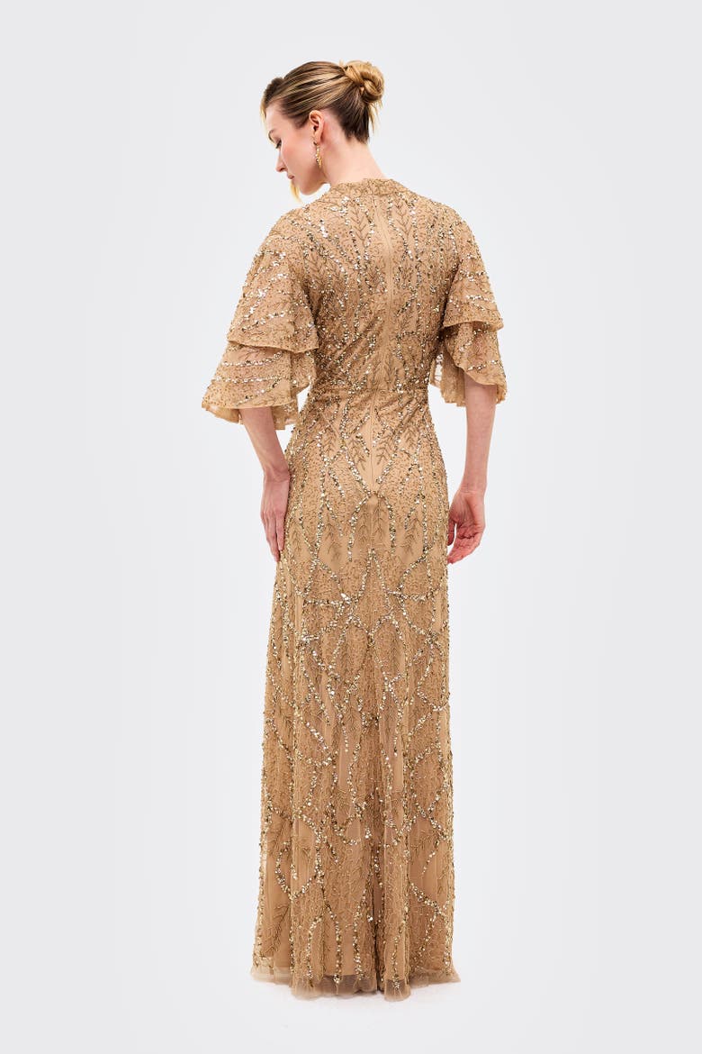 Embellished Sequins Double Sleeves Dress, Alternate, color, RICHMOND