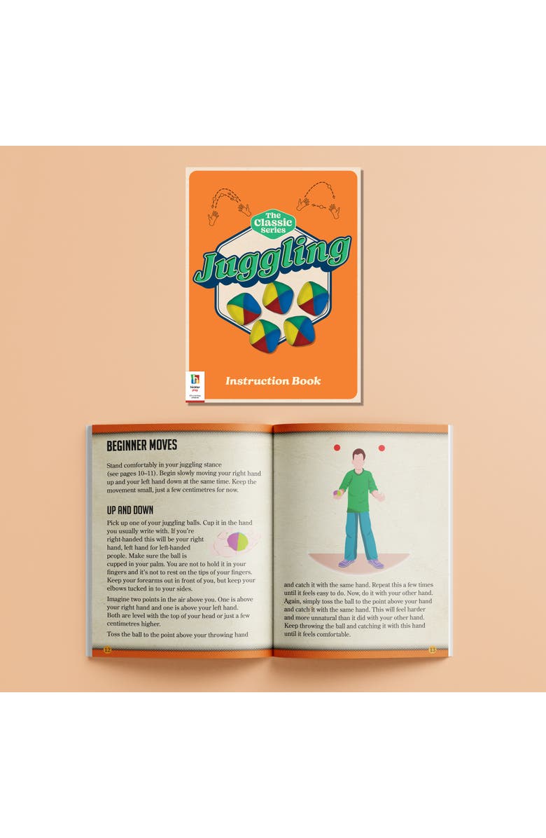 Hinkler Pty Ltd Retro Box, Learn Juggling, Skill Starter Kit, Instruction Book, All Ages, Alternate, color, Multicolored