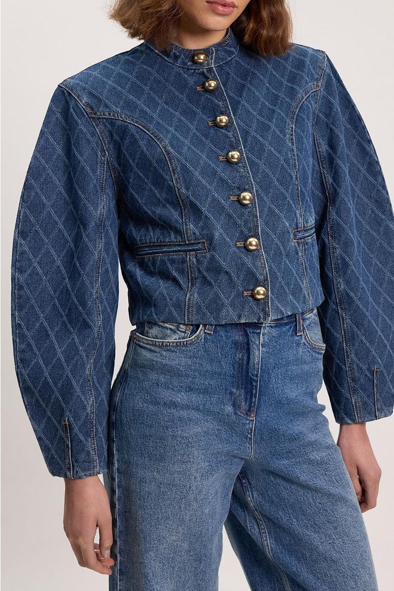 Denim Balloon Jacket, Alternate, color, Blue