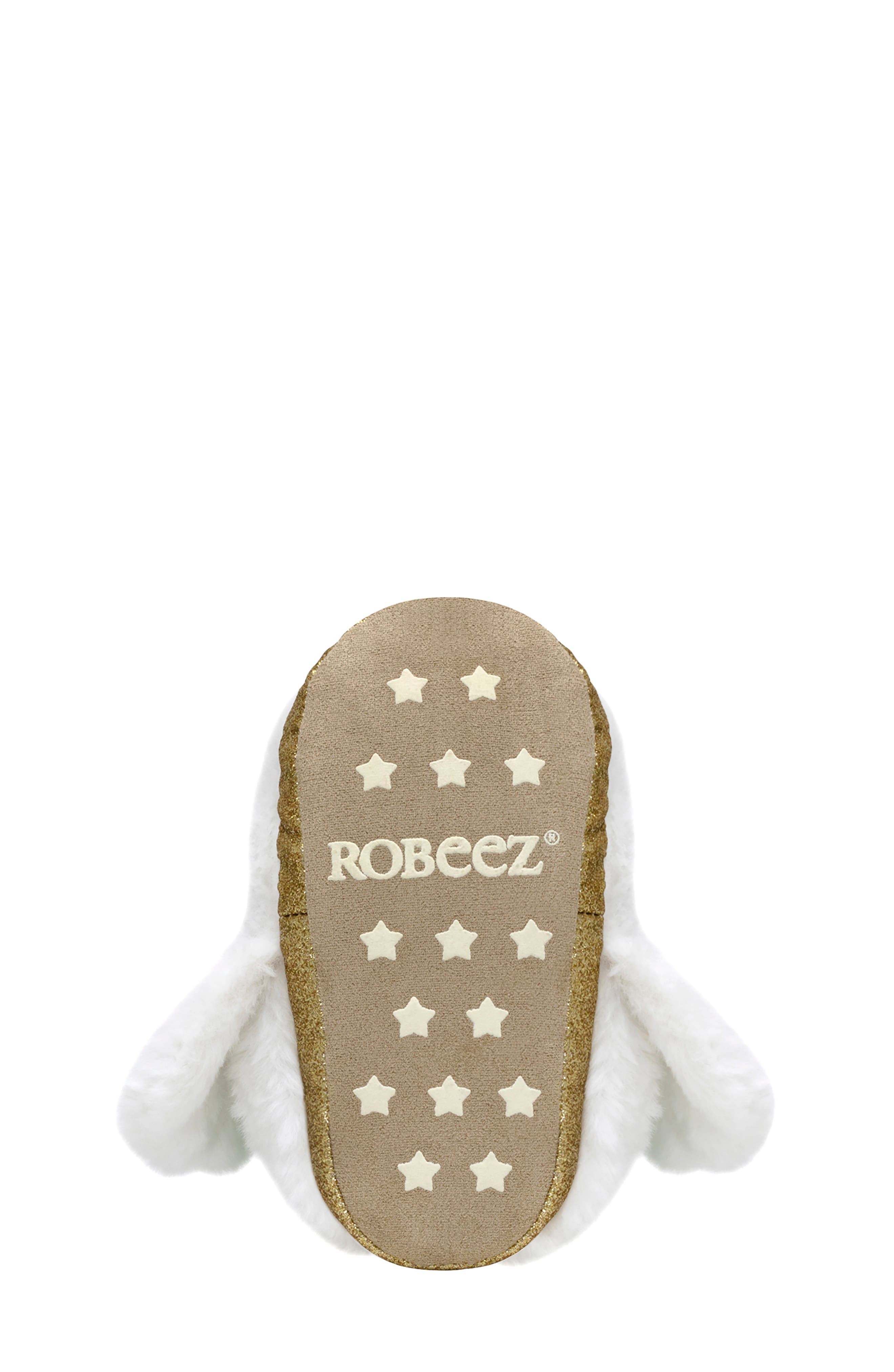 Robeez<sup>®</sup> Swan Princess Light-Up Faux Fur Slipper, Alternate, color, White