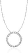 Crislu Pavé Open Circle Pendant Necklace