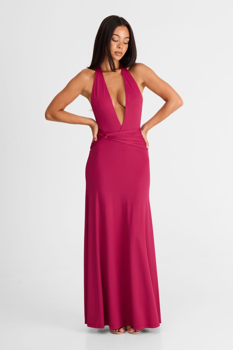 Antoinette Maxi Dress, Alternate, color, Berry