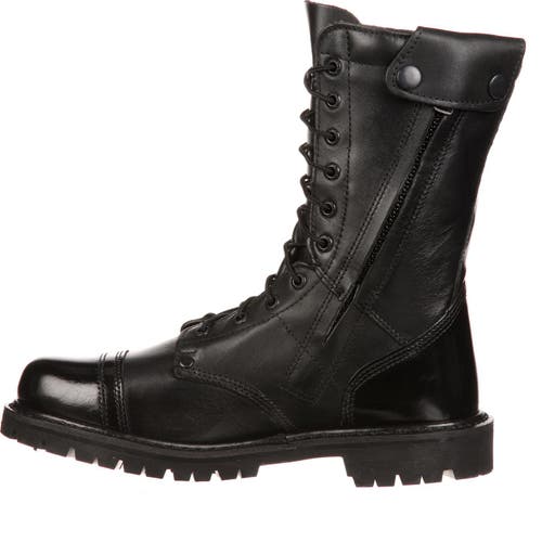 Rocky Side Zipper Jump Boot In Black