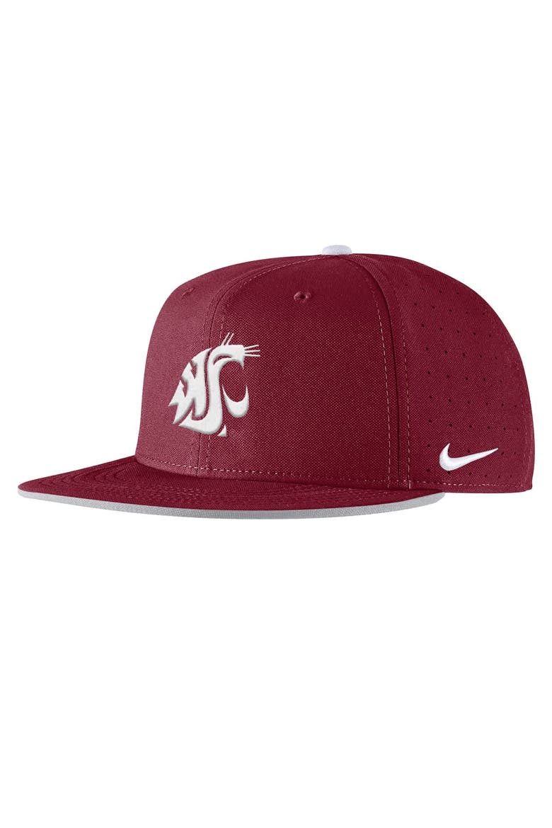 Men's Nike Crimson Washington State Cougars 2025 On-Field True Performance Baseball Fitted Hat, Main, color, Crimson