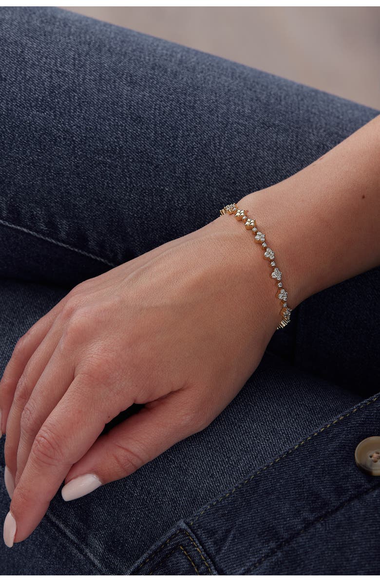 Sara Weinstock Dujour Diamond Cluster Bracelet, Alternate, color, Yellow