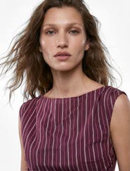 Koton Slim Fit Sleeveless Dropped Shoulder Striped Top