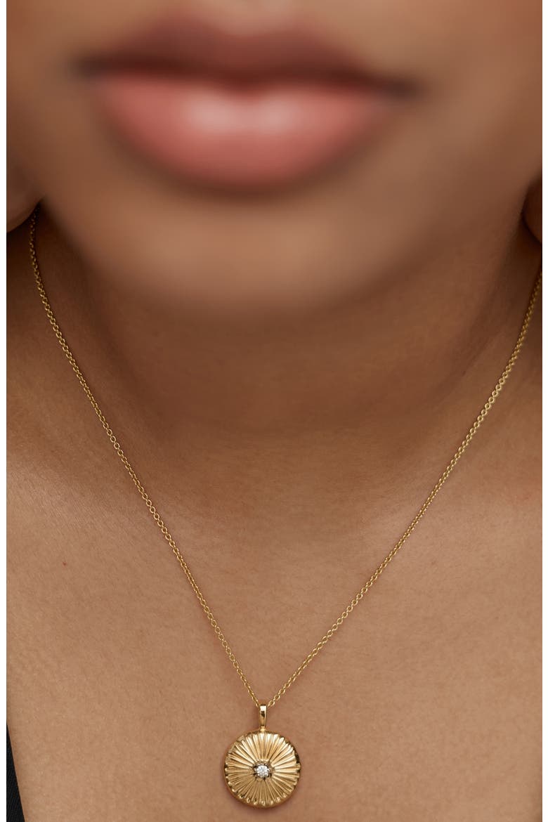 Diamond Essentials Locket Charm Pendant, Alternate, color, 18K GOLD VERMEIL / LAB DIAMOND