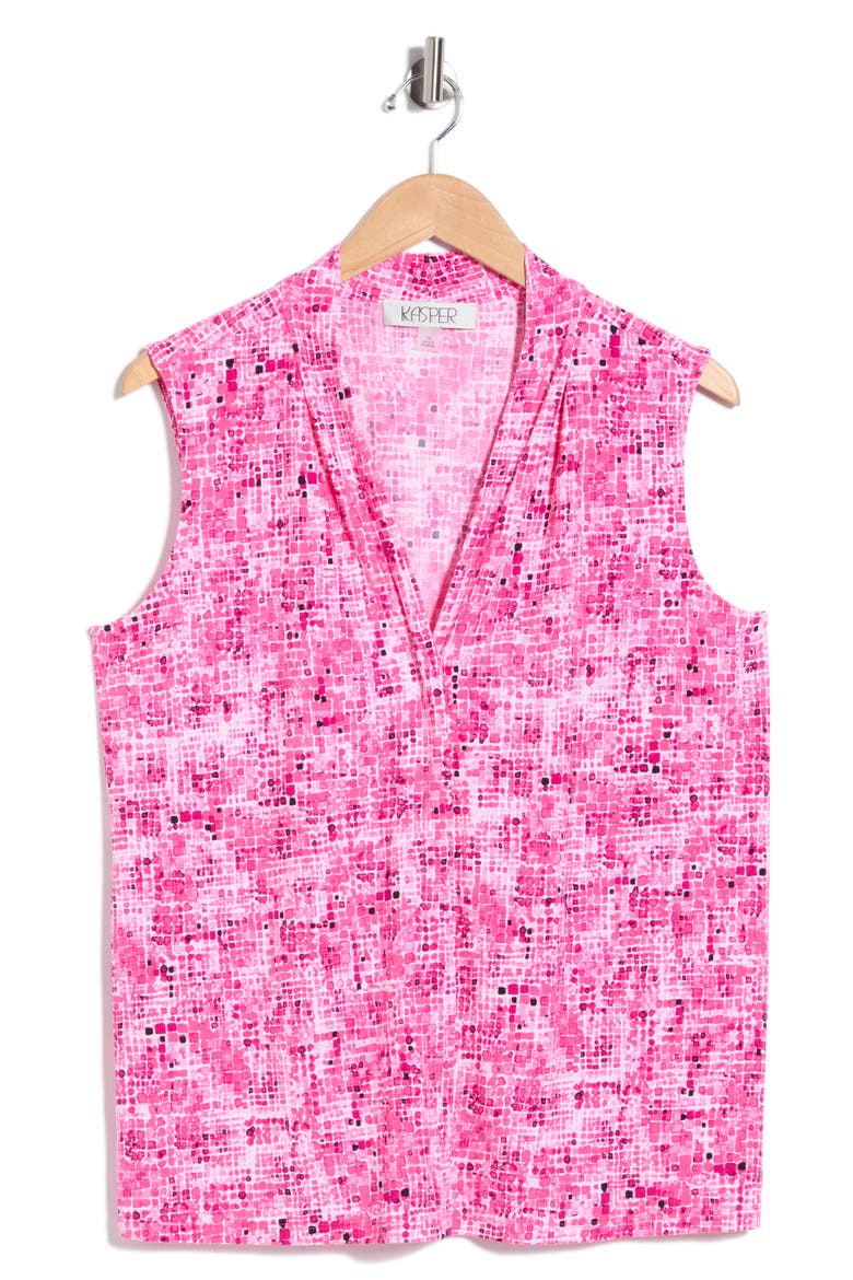 Printed Sleeveless Top, Main, color, PINK PERFECTION MULTI