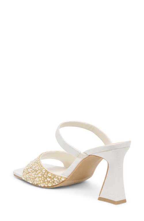 Dolce Vita Nowles Faux Pearl & Rhinestone Sandal In White