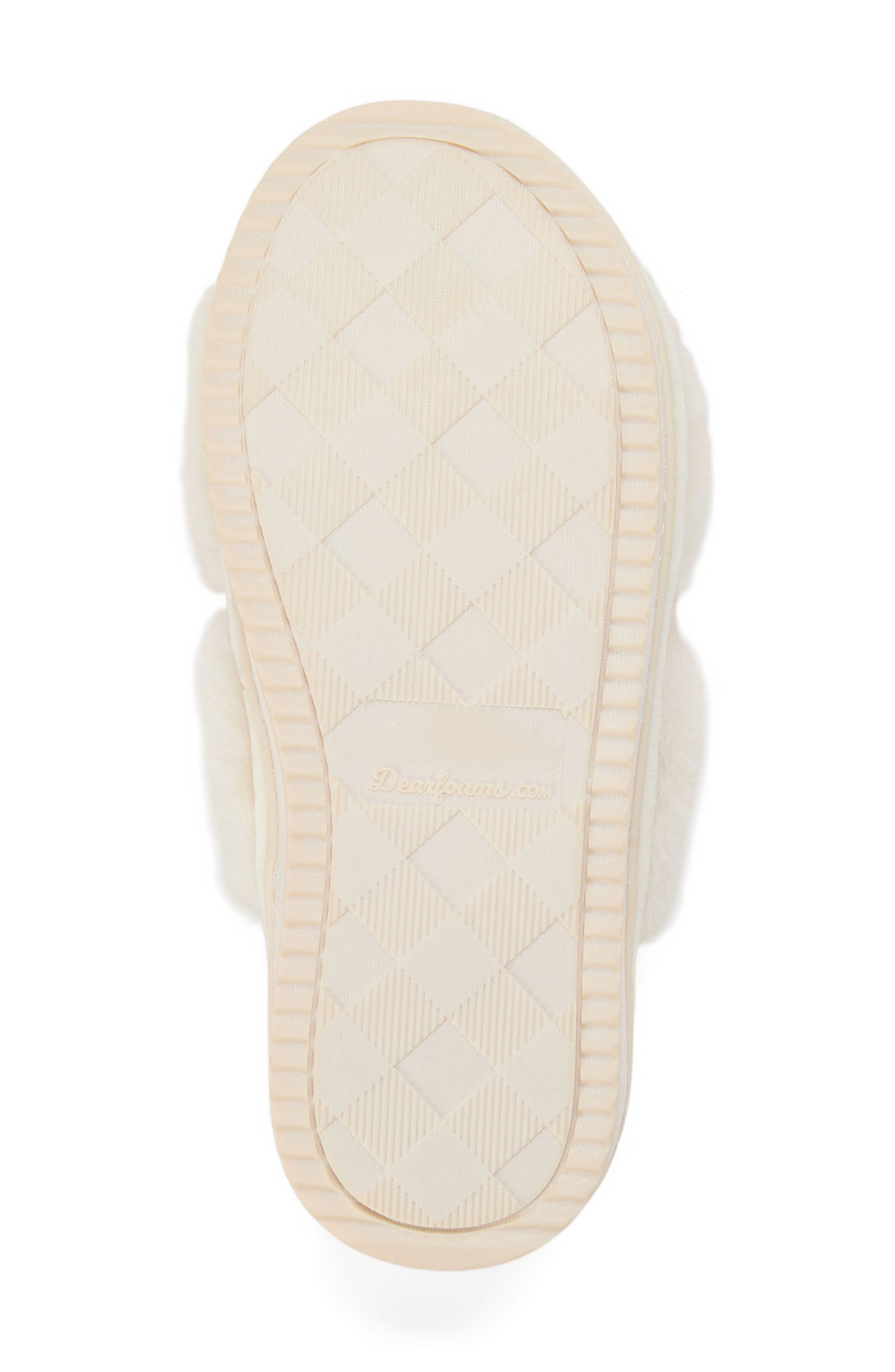 Bianca Bow Slipper, Alternate, color, MUSLIN