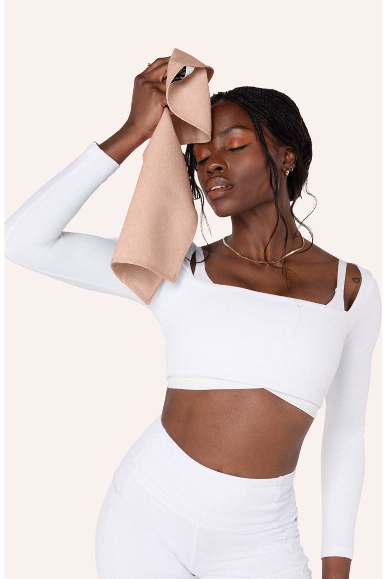 The Mini Sweat Towel, Alternate, color, Sand