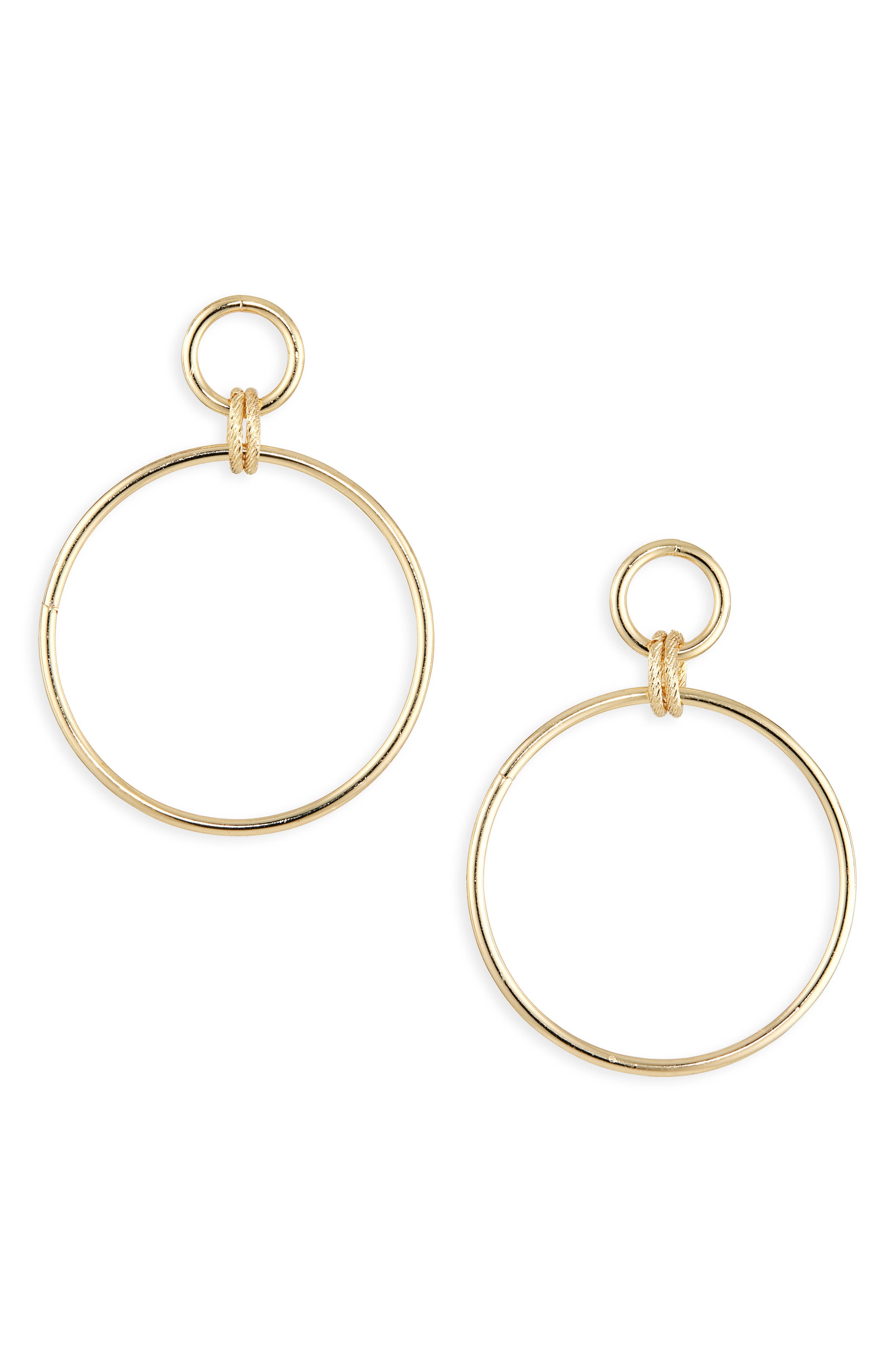 NORDSTROM RACK Slinky Ring Frontal Hoop Earrings